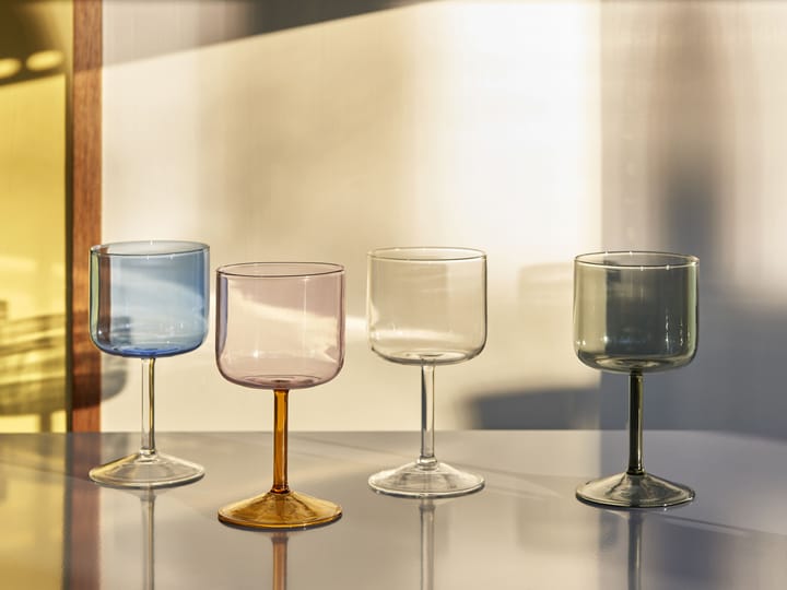 Bicchiere da vino Tint 25 cl, confezione da 2 - Blu-trasparente - HAY