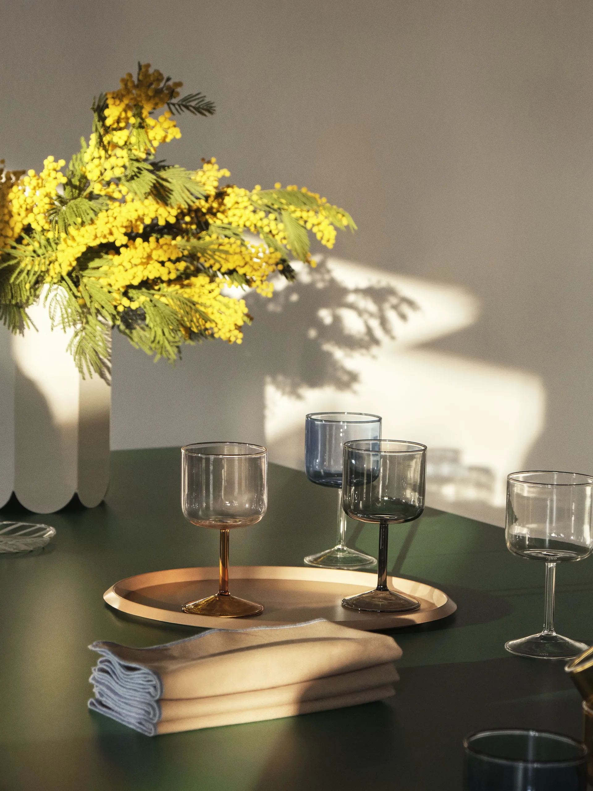 Bicchiere da vino Tint 25 cl, confezione da 2, grigio HAY