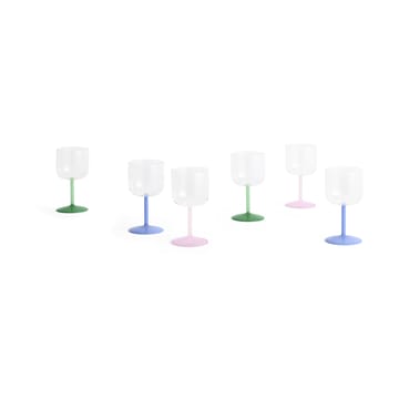 Bicchiere da vino Tint 25 cl, confezione da 2 - Rosa-giallo - HAY