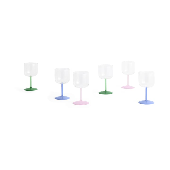 Bicchiere da vino Tint 25 cl, confezione da 2, Rosa-giallo HAY