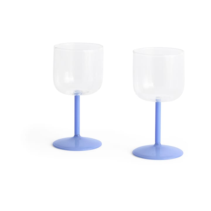 Bicchiere da vino Tint 25 cl, confezione da 2 - Trasparente-jade light blue - HAY