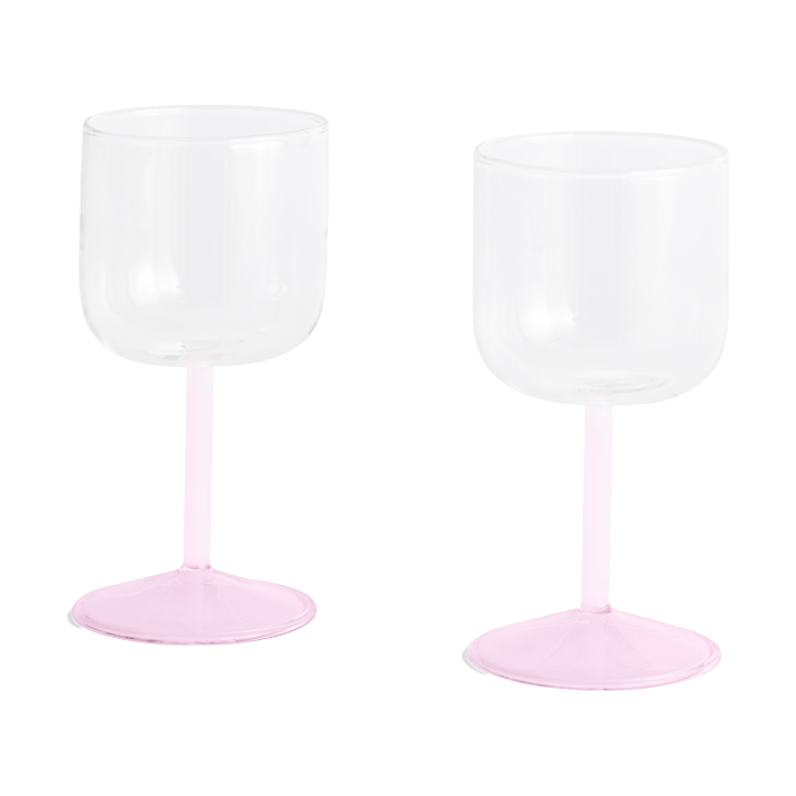 Bicchiere da vino Tint 25 cl, confezione da 2 - Trasparente-jade light pink-light pink - HAY