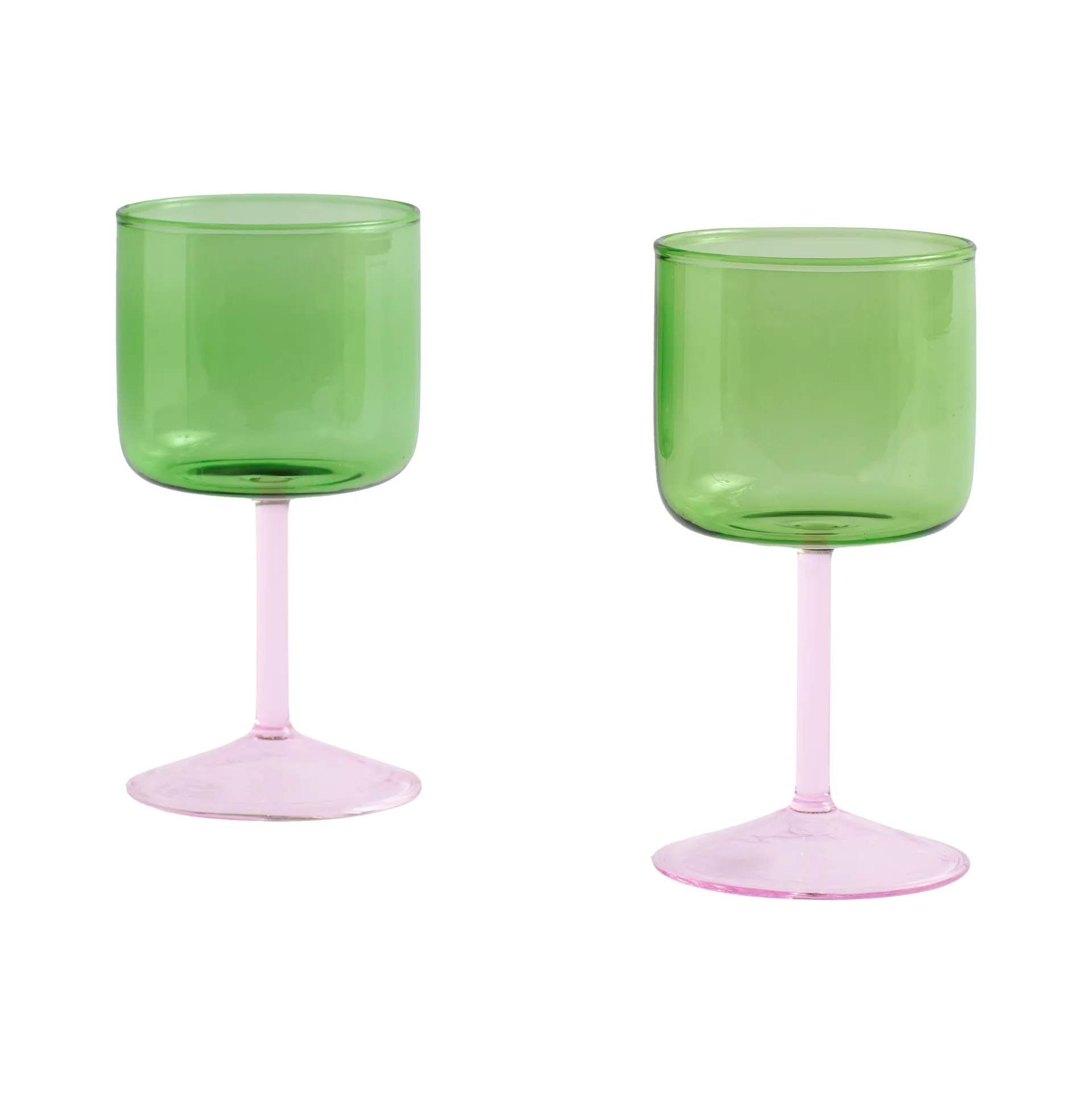 Bicchiere da vino Tint 25 cl, confezione da 2, Verde, rosa HAY