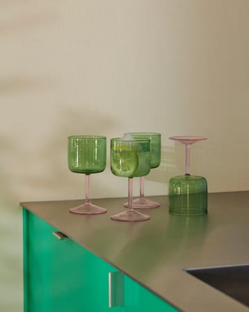 Bicchiere da vino Tint 25 cl, confezione da 2 - Verde, rosa - HAY