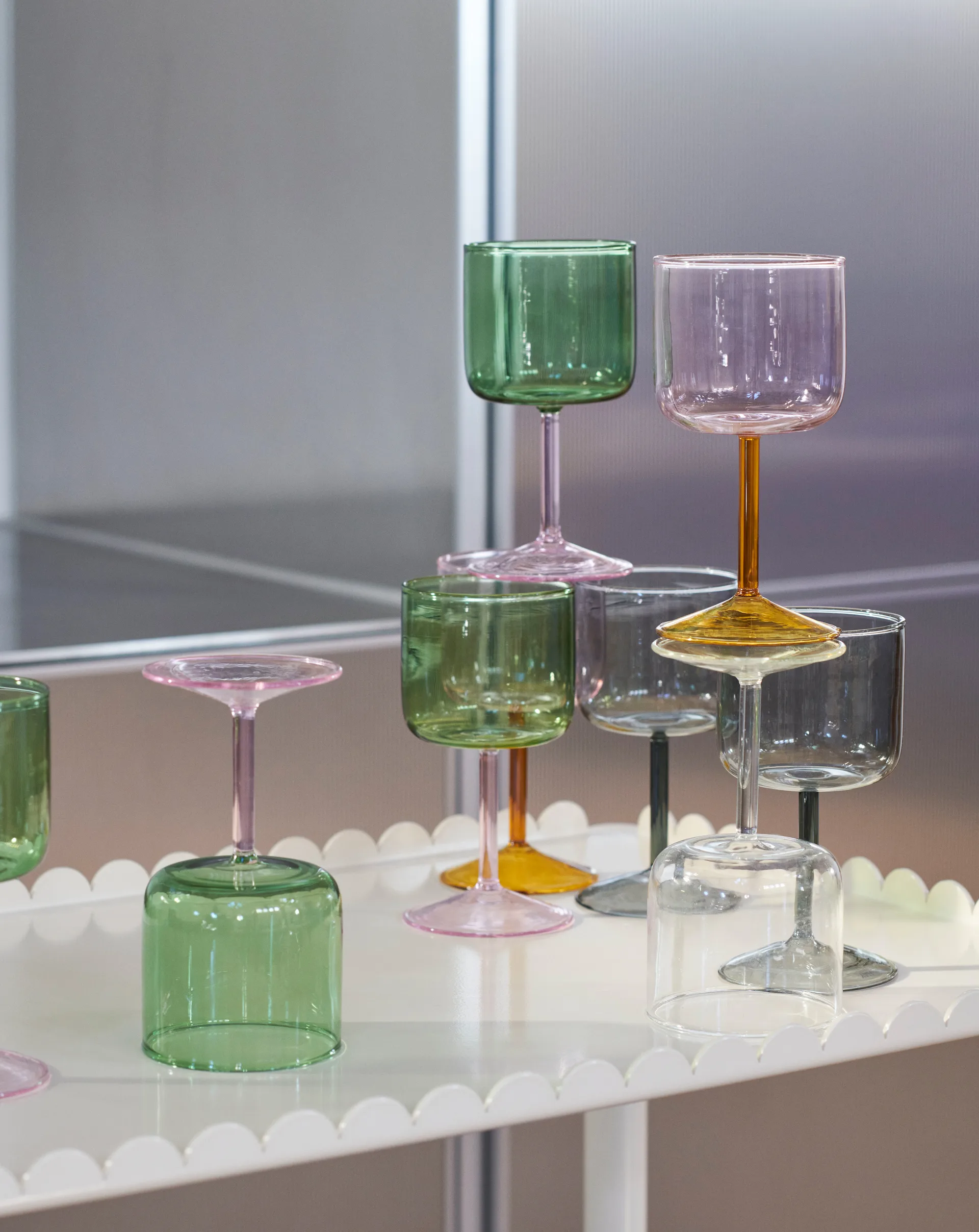 Bicchiere da vino Tint 25 cl, confezione da 2, Verde, rosa HAY