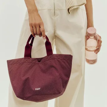 Borsa Grid Everyday Bag - Burgundy, mini - HAY