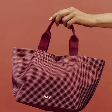 Borsa Grid Everyday Bag - Burgundy, mini - HAY