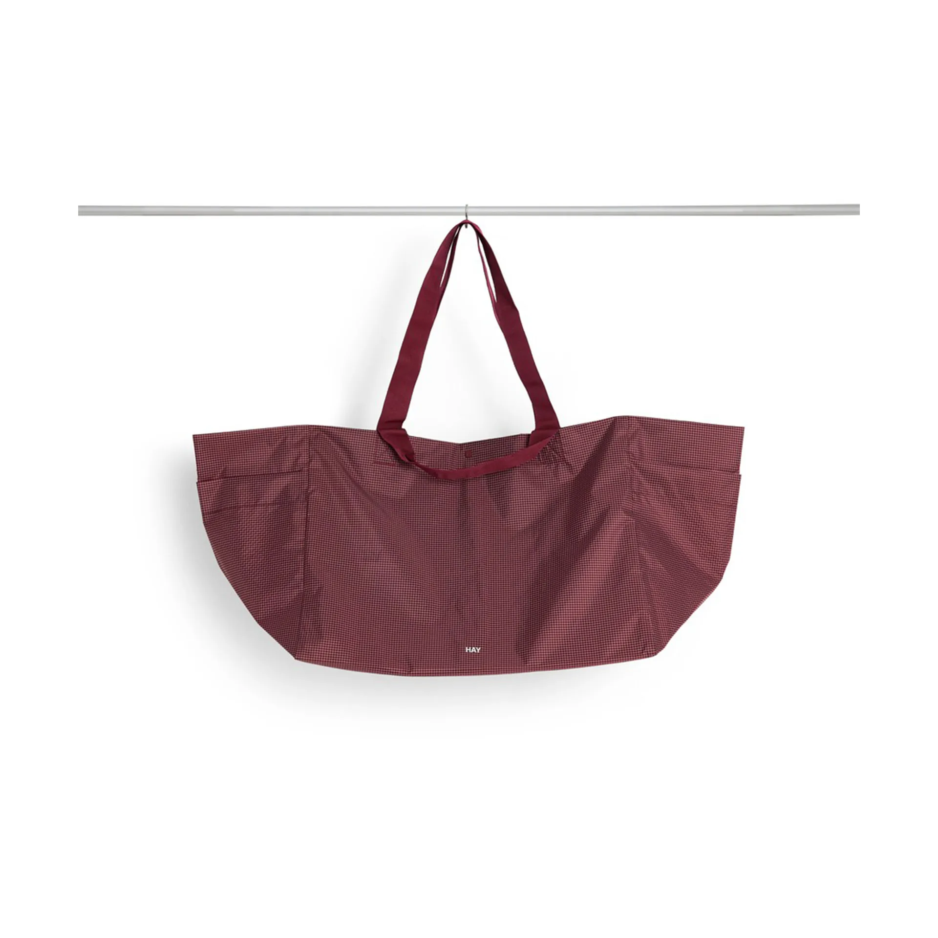 Borsa Grid Weekend Bag, Burgundy, large HAY