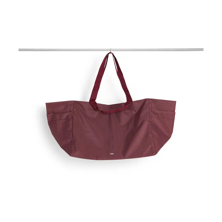 Borsa Grid Weekend Bag - Burgundy, large - HAY