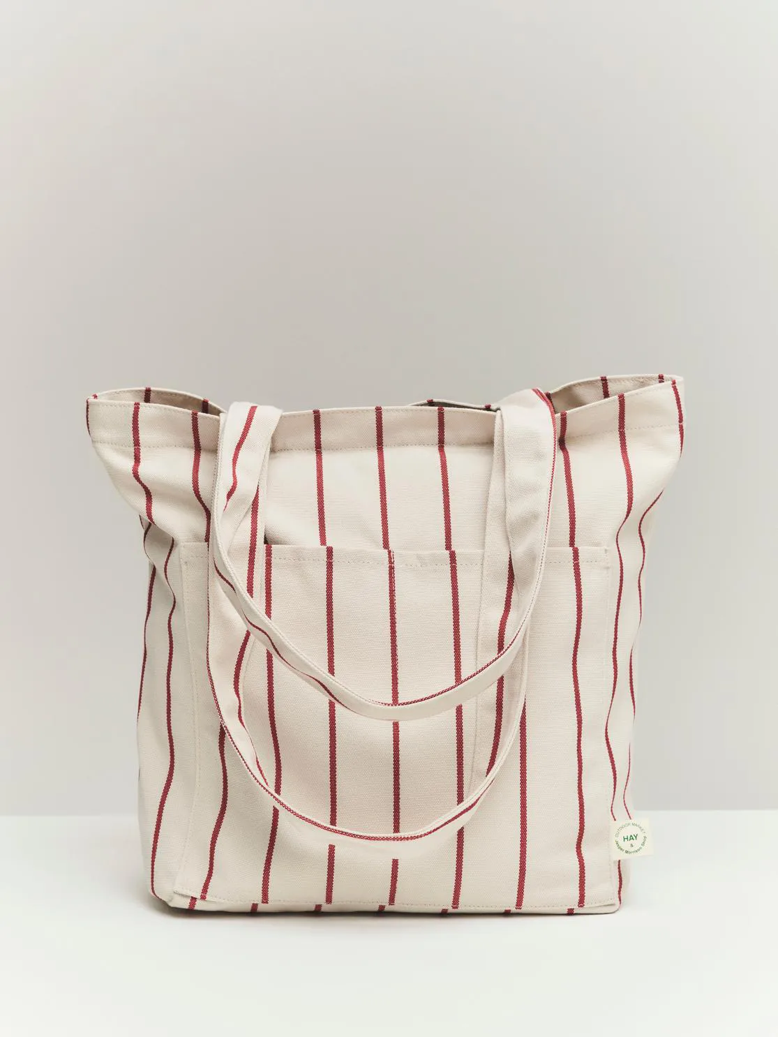 Borsa in tessuto Outdoor Market, Beige-rosso, medio HAY