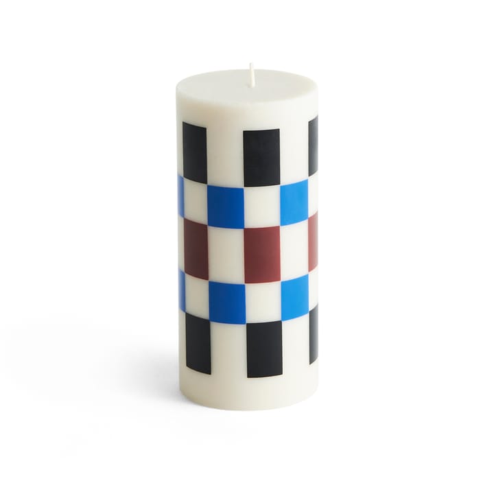 Candela a cero Column Candle 15 cm - Bianco sporco, marrone, nero, blu - HAY