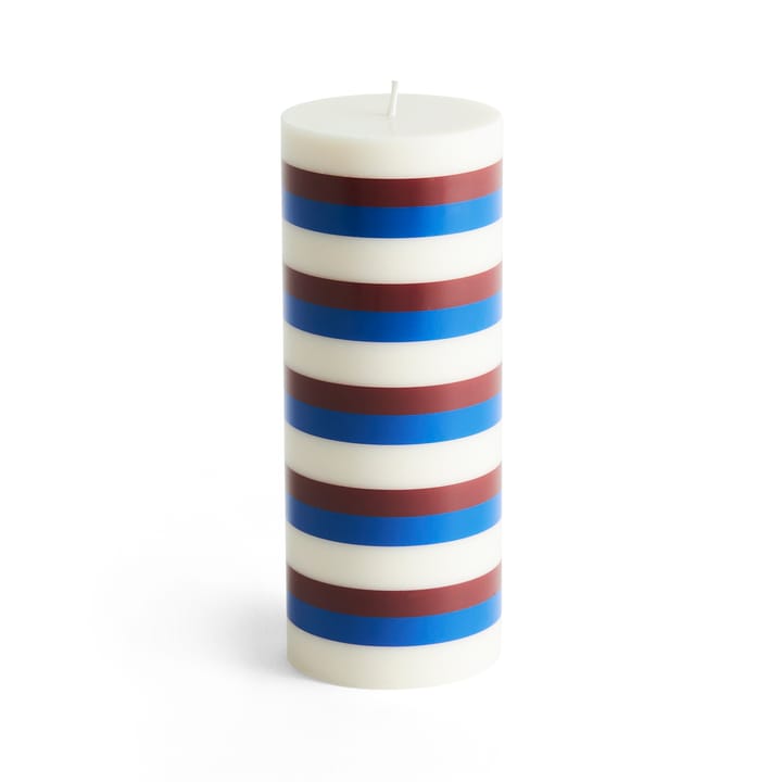 Candela a cero Column Candle 20 cm - Bianco sporco, marrone, blu - HAY