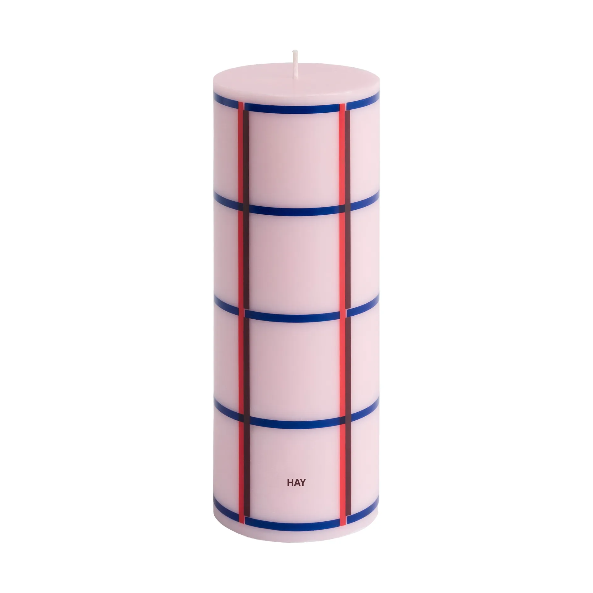 Candela a cero Column Candle 20 cm, Rosa chiaro-rosso-bordeaux-blu scuro HAY