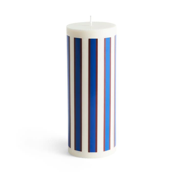 Candela a cero Column Candle 25 cm - Bianco sporco, marrone, blu - HAY