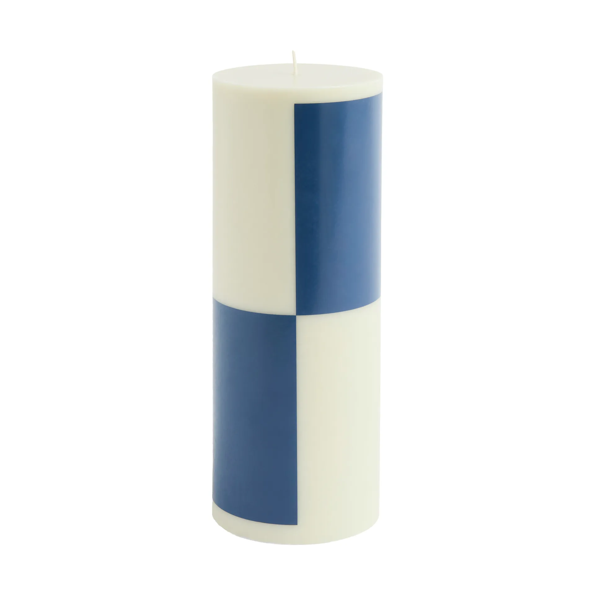 Candela a colonna blockljus grande 25 cm, Milky green-dark blue HAY