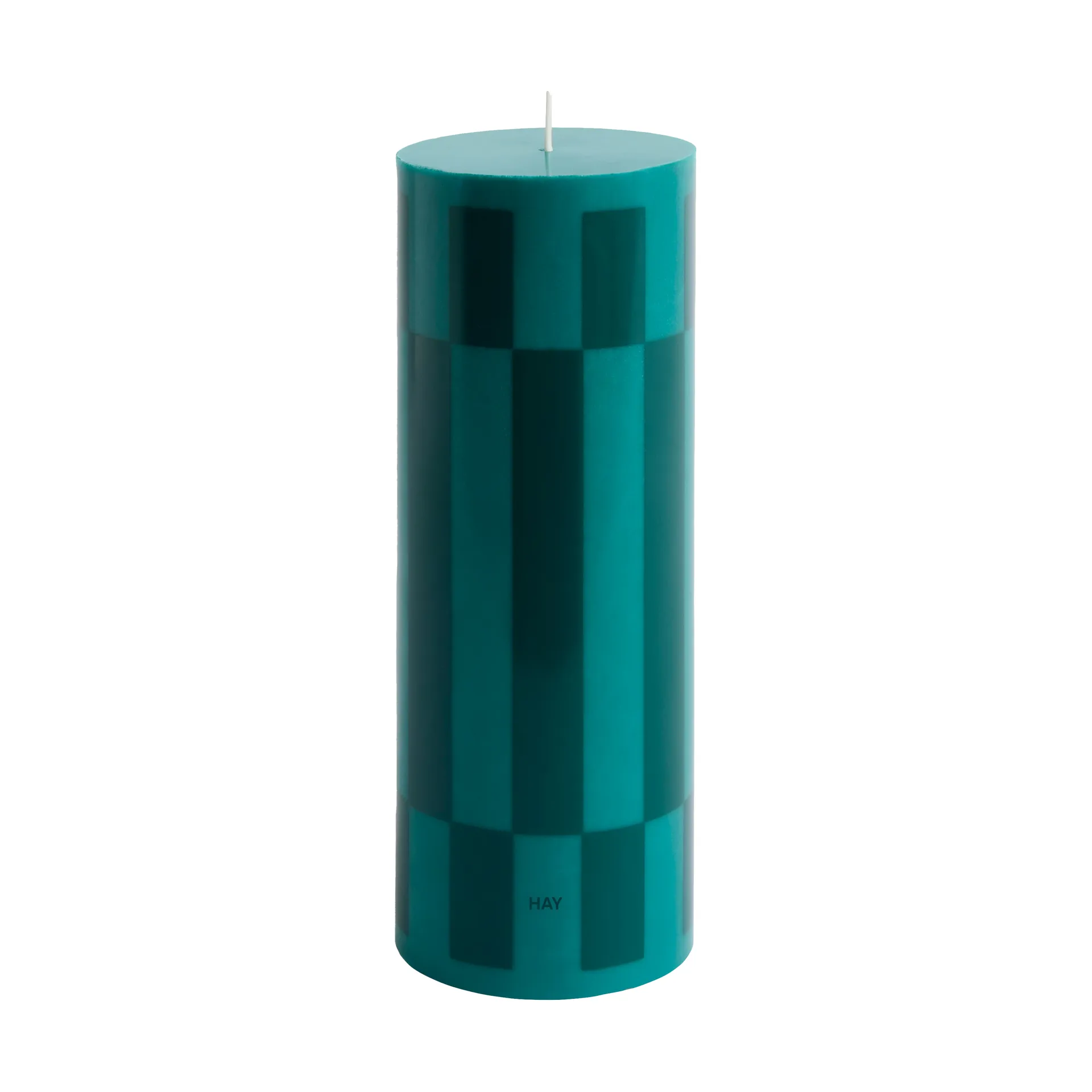 Candela a colonna blockljus grande 25 cm, Verde-verde scuro HAY