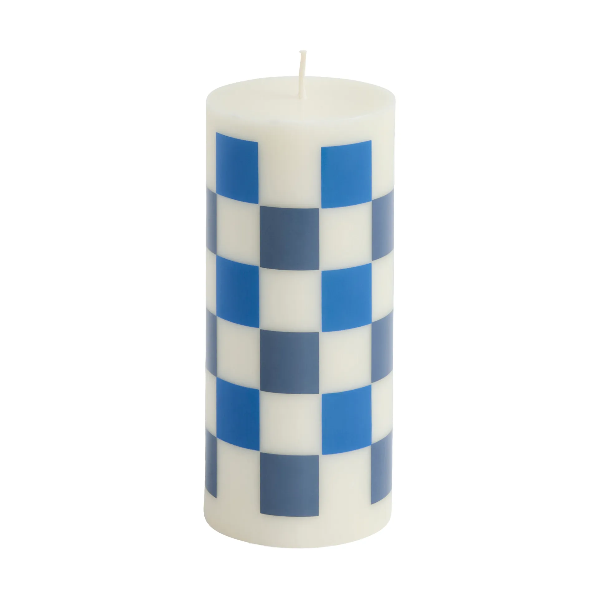 Candela a colonna Column Candle piccola 15 cm, Off white-blues HAY