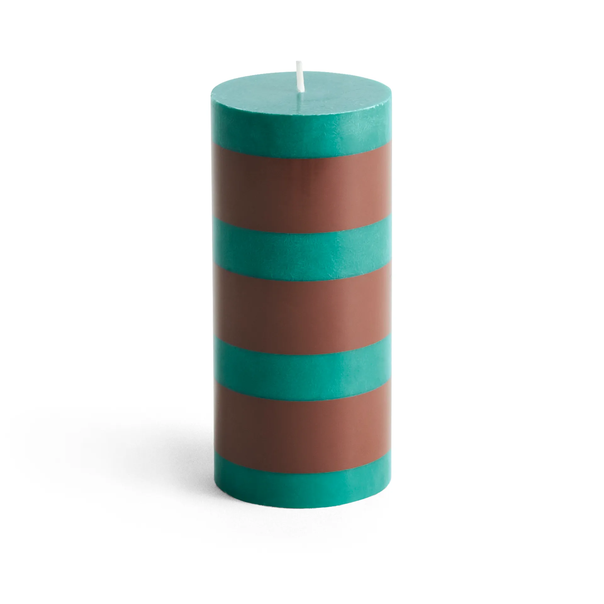 Candela a colonna Column Candle piccola 15 cm, Verde, marrone HAY