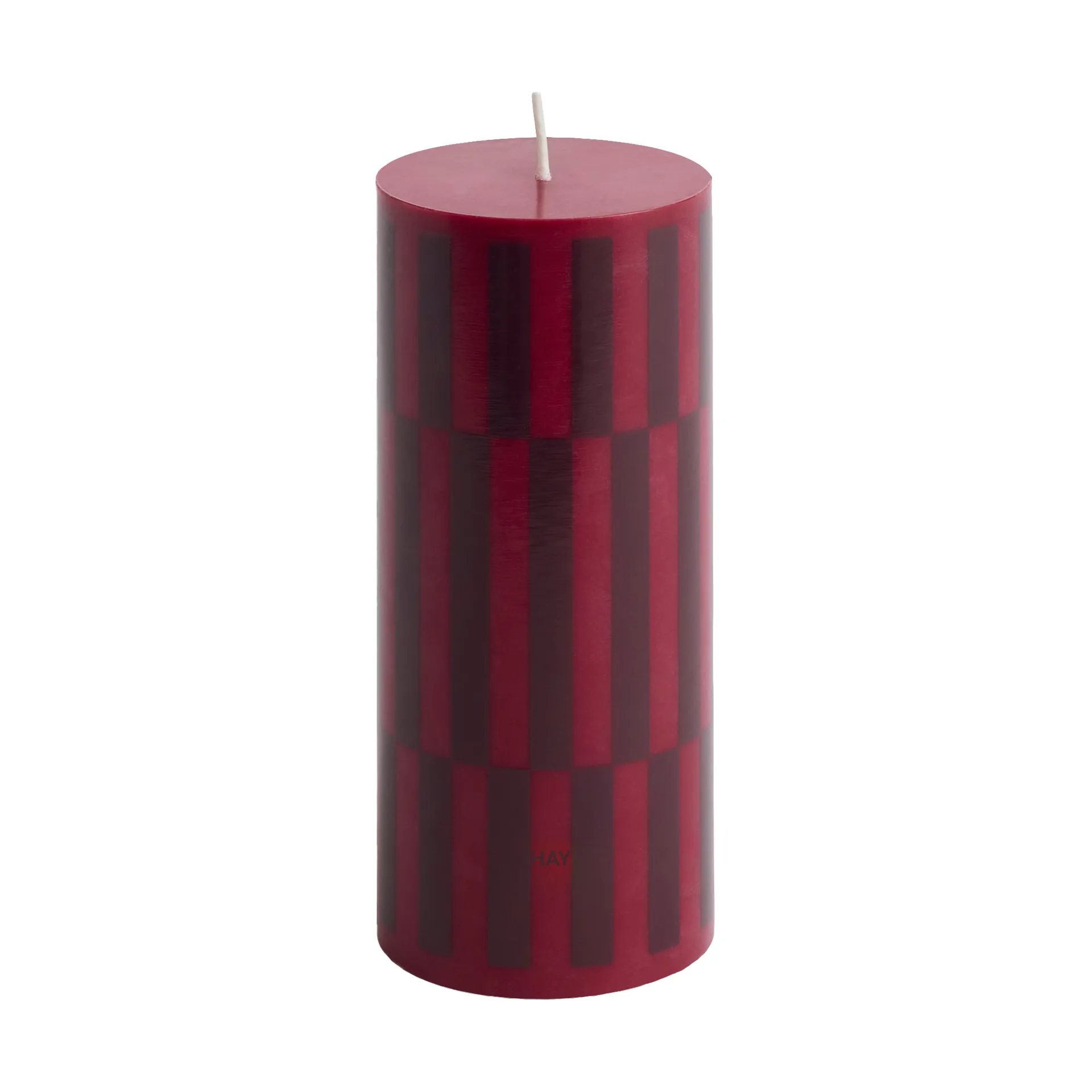 Candela a colonna Column Candle piccola 15 cm, Wine-bordeaux HAY