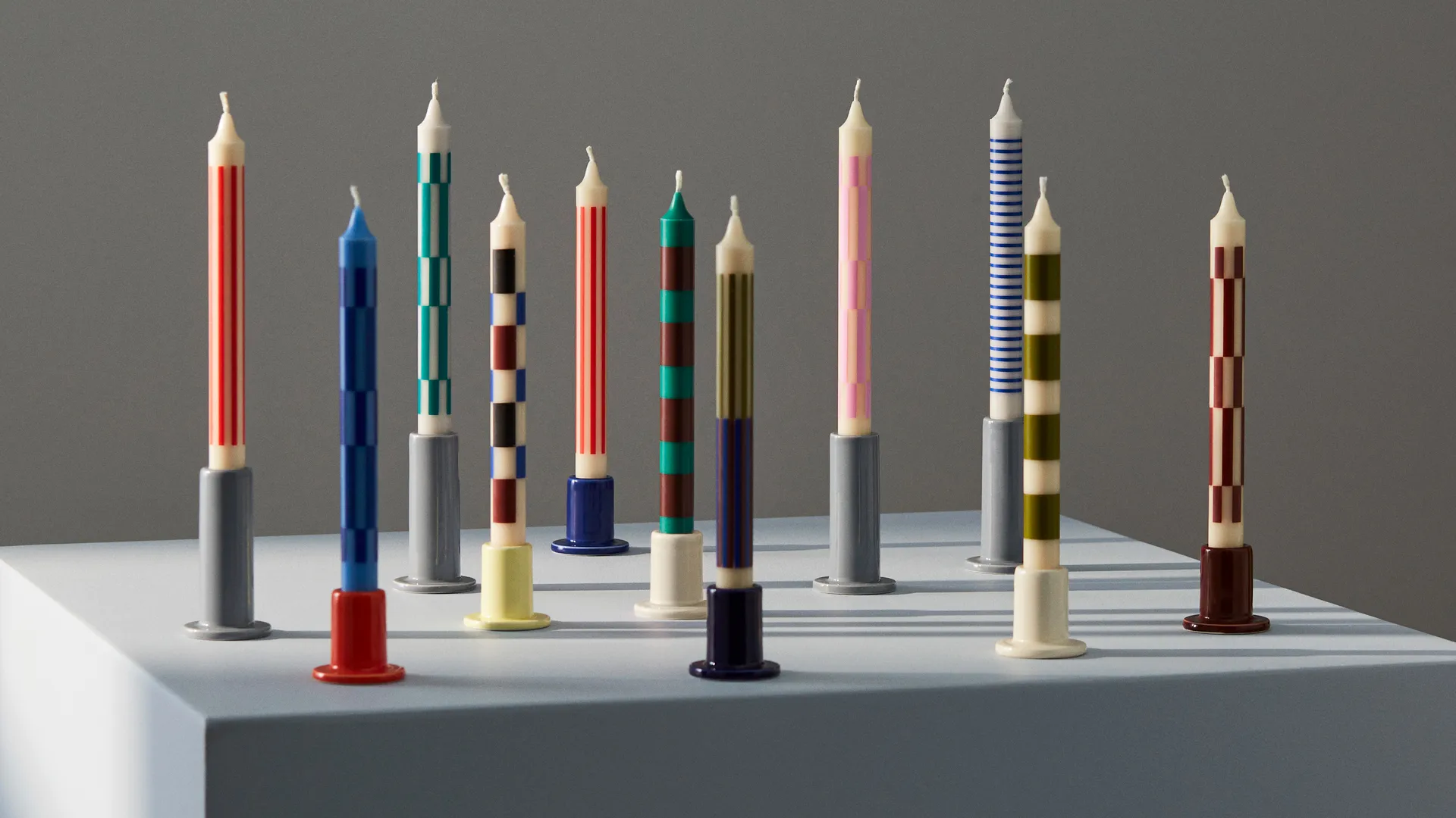 Candela Pattern 4 righe, Verde, marrone HAY