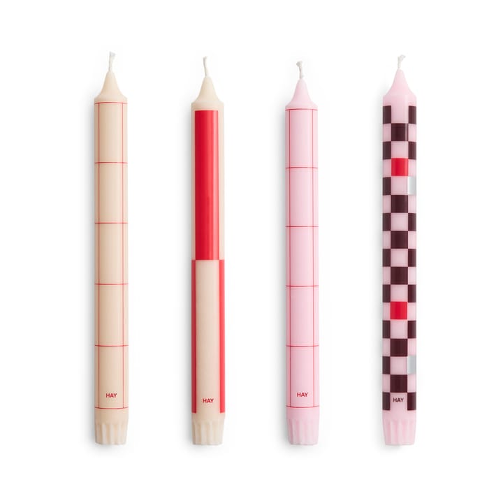 Candela Pattern mista, confezione da 4 - Reds-bordeaux - HAY