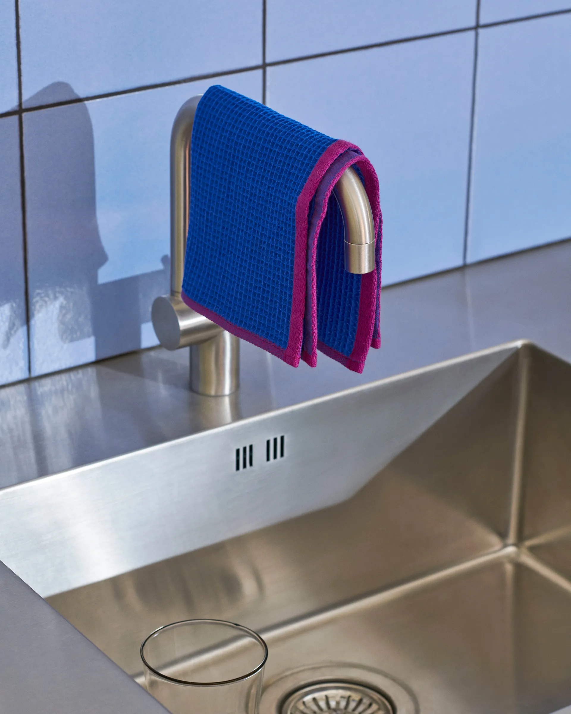 Canovaccio Canteen, 31x31 cm, confezione da 2, Blu, fucsia/Beige, giallo HAY