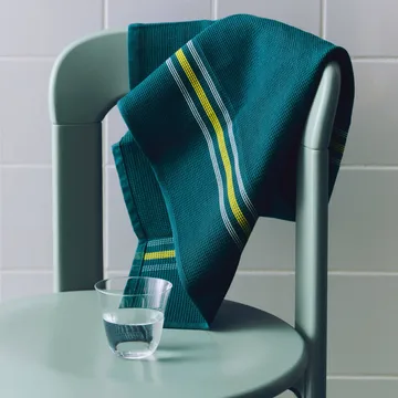 Canteen Canteen strofinaccio da cucina 52x80 cm - Green-yellow a blocchi a righe - HAY