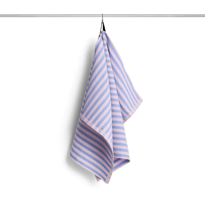Canteen Canteen strofinaccio da cucina 52x80 cm - Sky blue-rosa chiaro a blocchi a righe - HAY