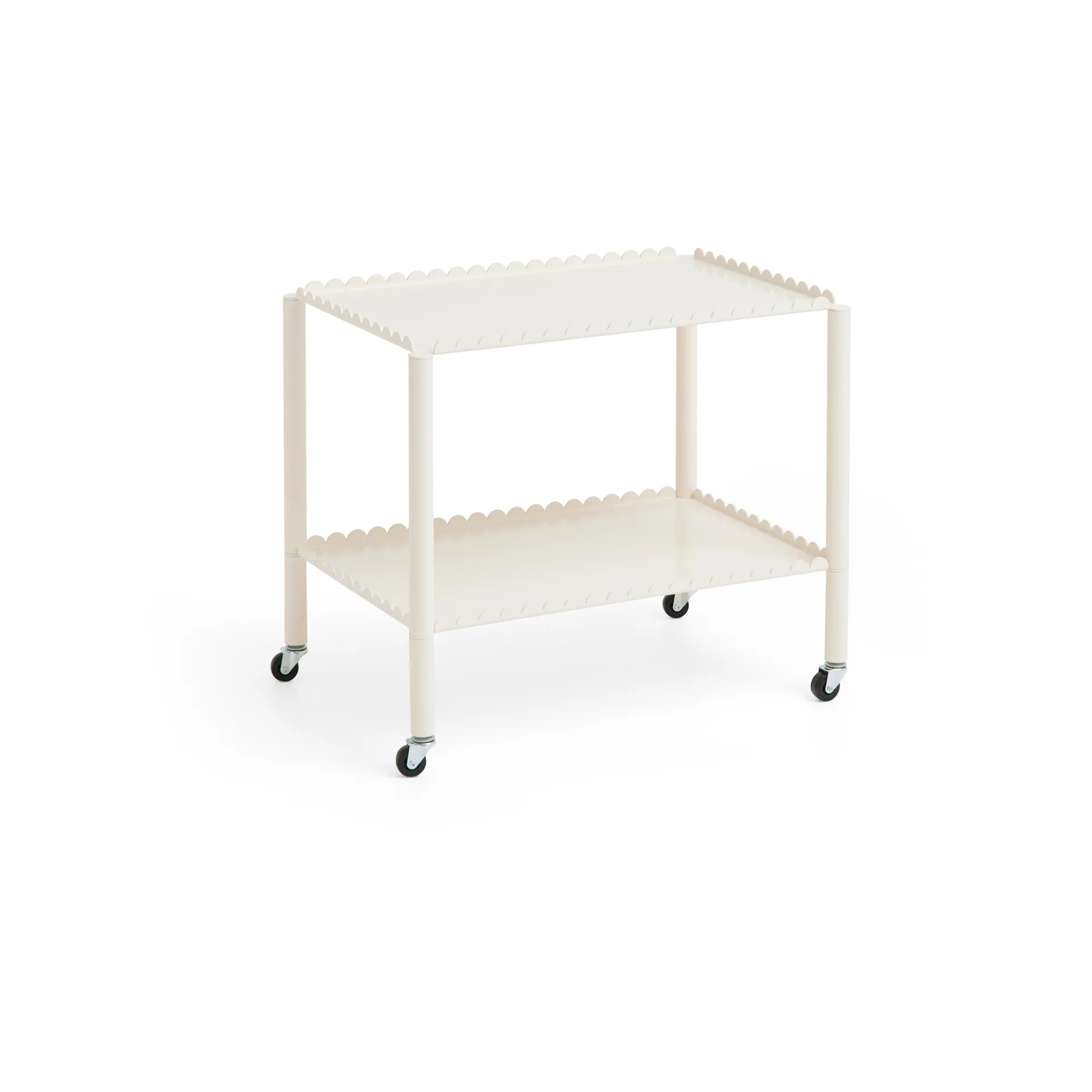 Carrello portavivande Arcs Trolley Low, Eggshell HAY