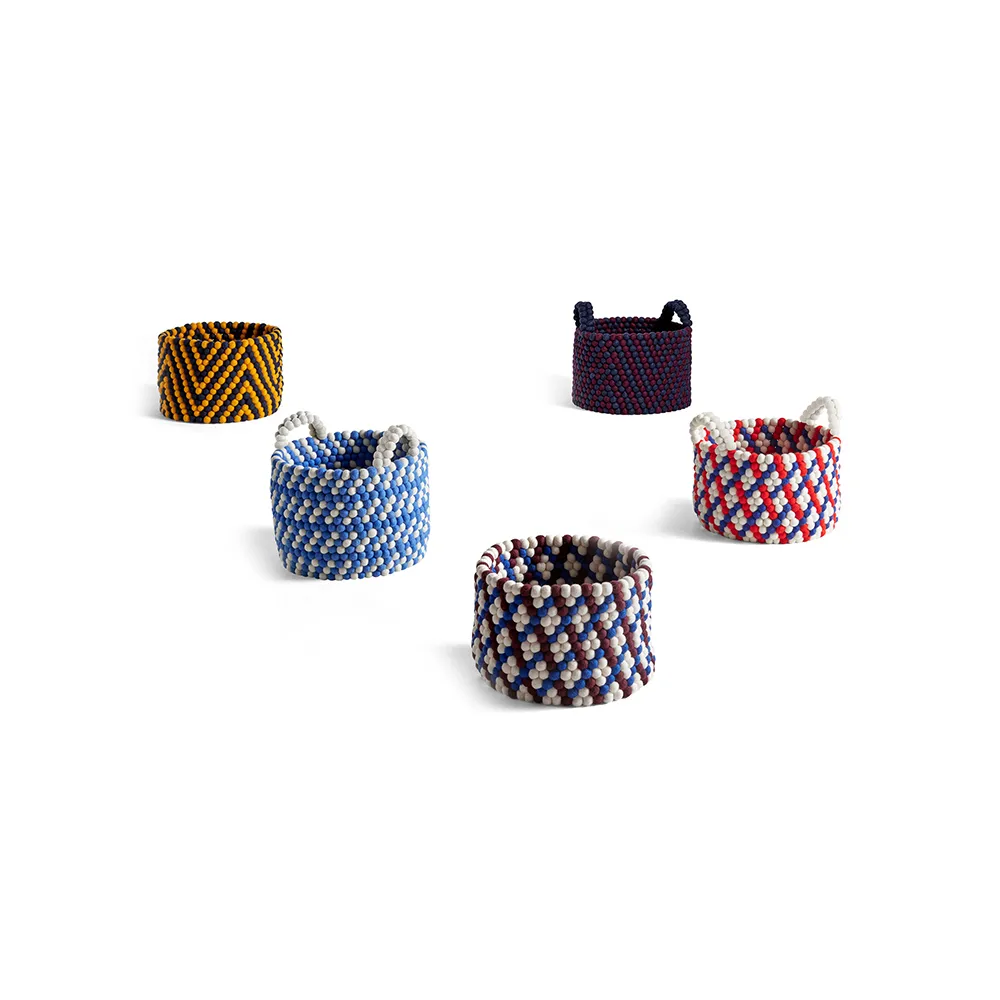 Cesta Bead con manici, Blue dash, large HAY