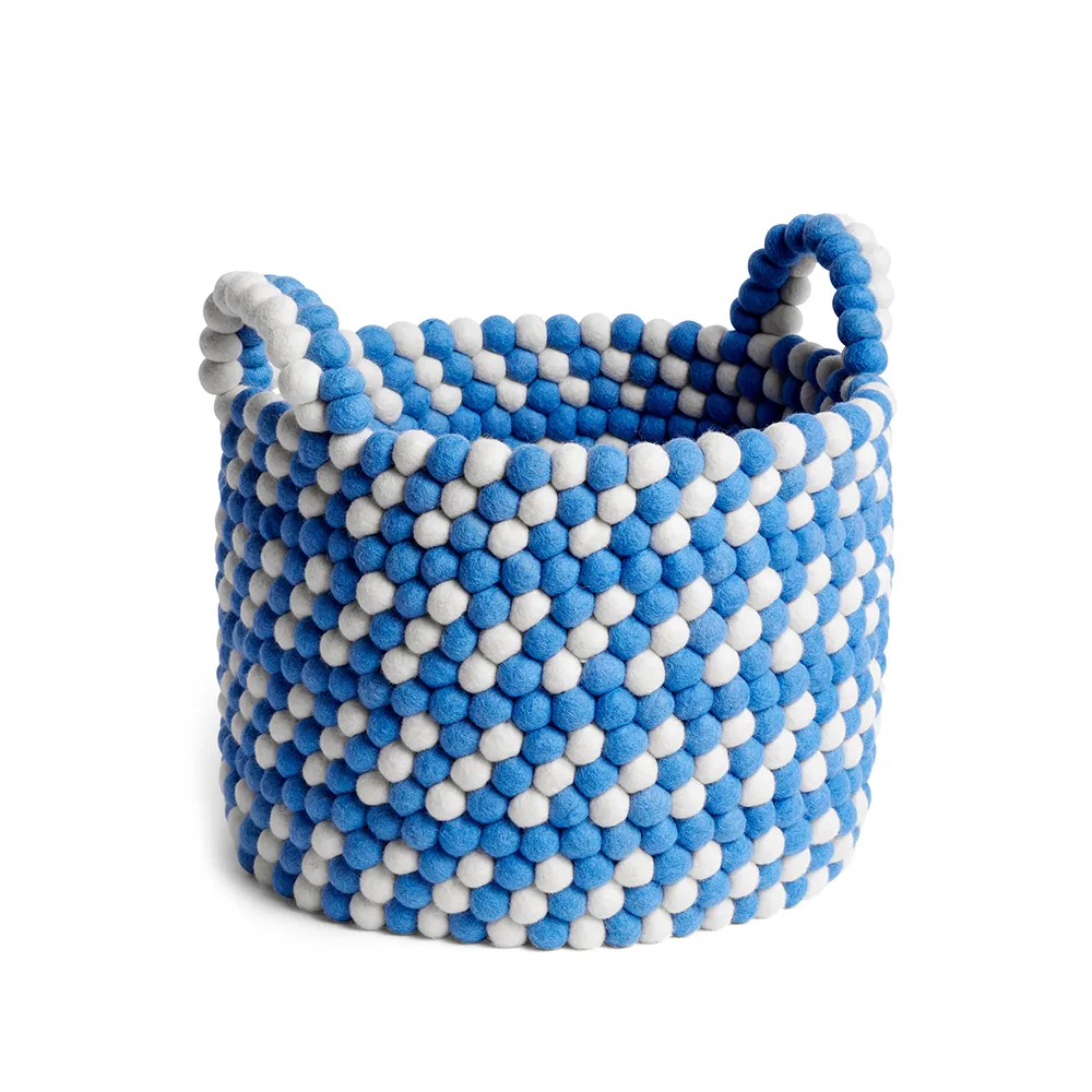 Cesta Bead con manici, Blue dash, large HAY