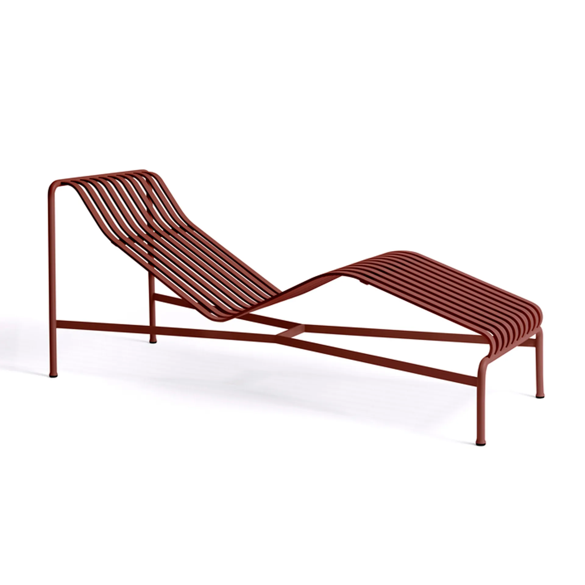 Chaise longue Palissade, Iron red HAY