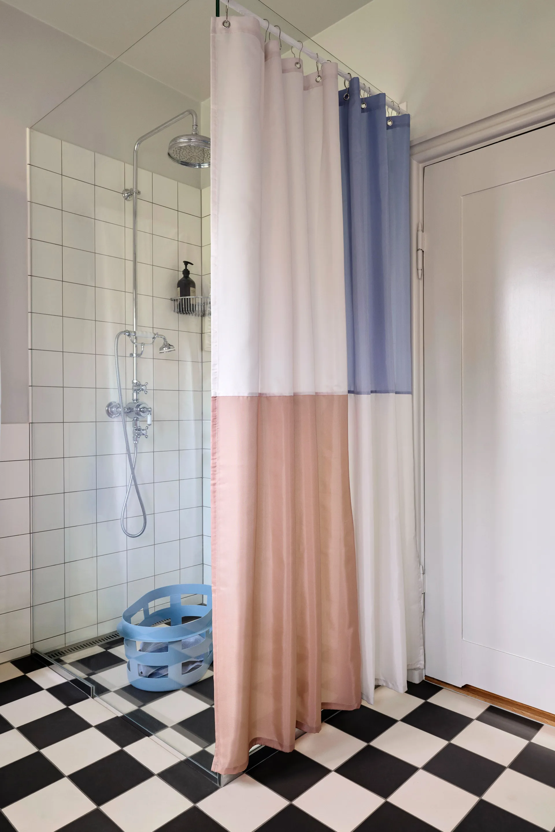 Check tenda doccia 180x200 cm, Blu HAY