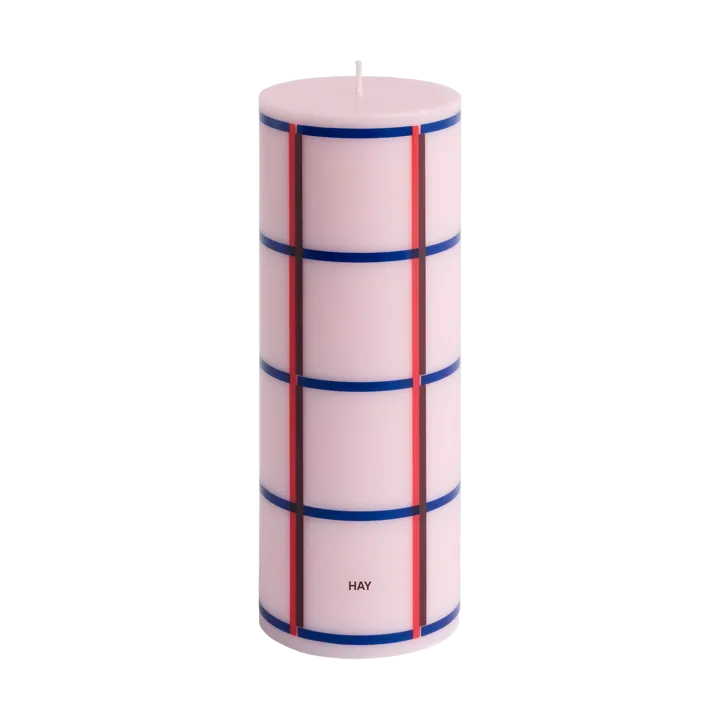 Column Candle candela a blocco media 20 cm - Rosa chiaro-rosso-bordeaux-blu scuro - HAY