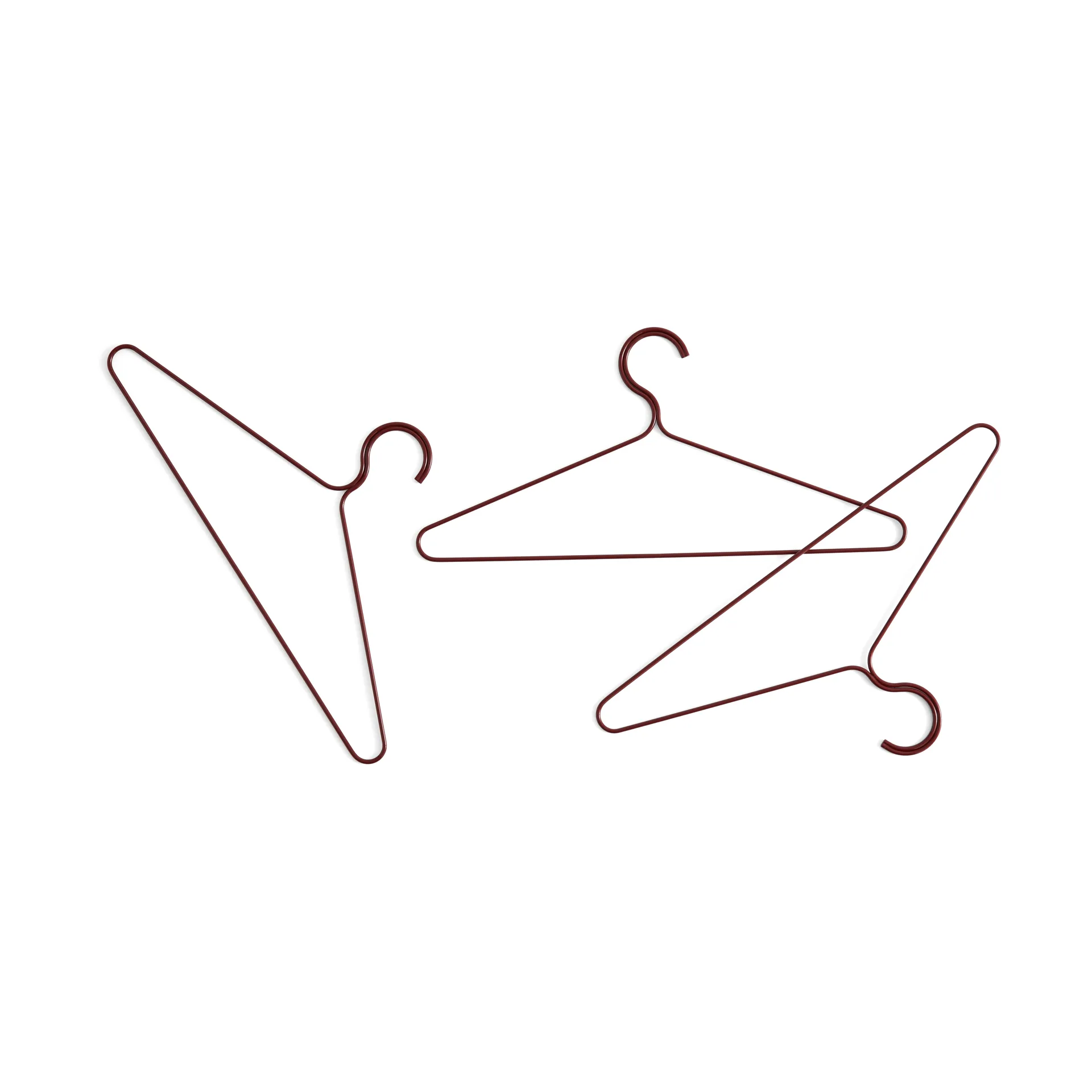Confezione da 3 appendini Colour, Maroon red HAY