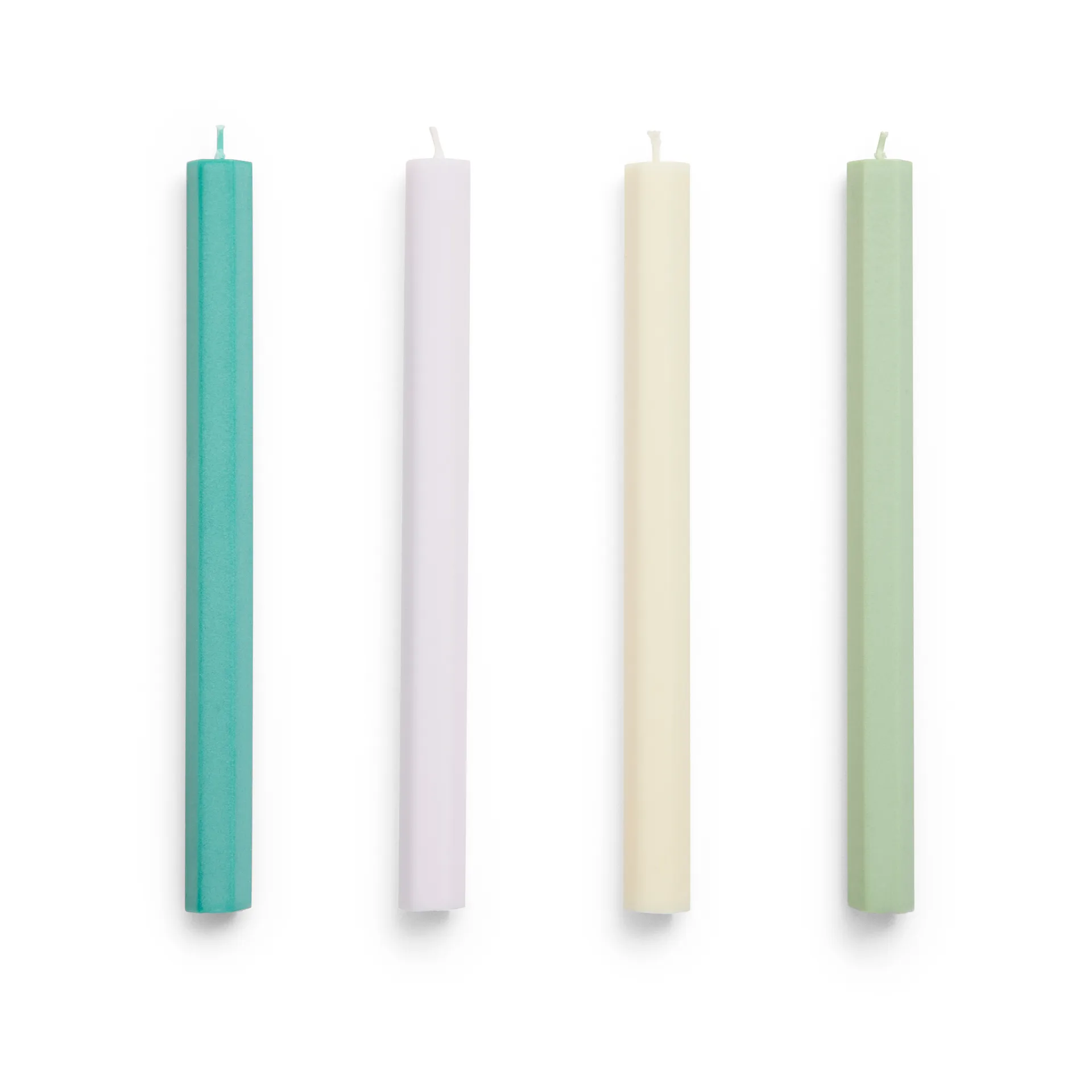 Confezione da 4 candele miste Hexagon Candle, Pastel HAY
