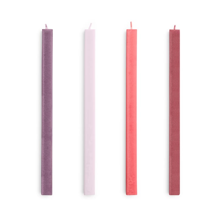 Confezione da 4 candele miste Square Candle - Reds-bordeaux - HAY