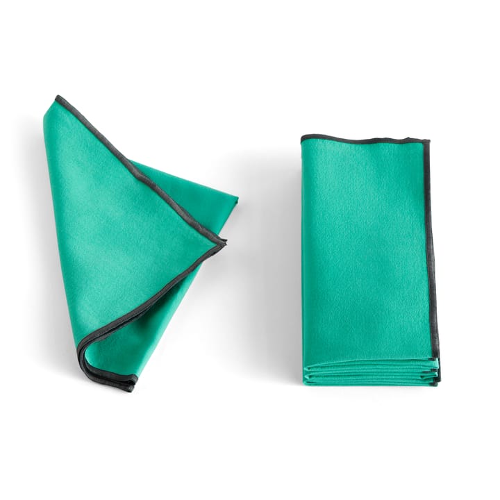 Confezione da 4 tovaglioli in tessuto Outline - Verdigris green - HAY