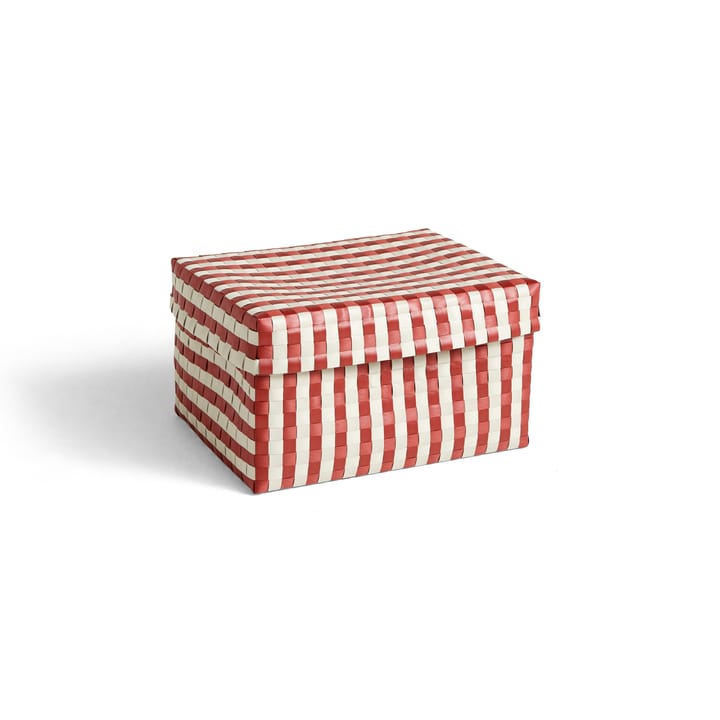 Contenitore Maxim Stripe Box L 26,5x35,5 cm - rosso-sabbia - HAY