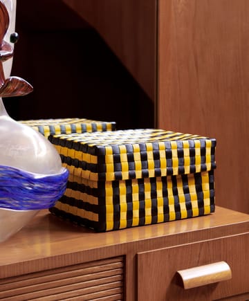 Contenitore Maxim Stripe Box S 21x30 cm - Giallo-nero - HAY