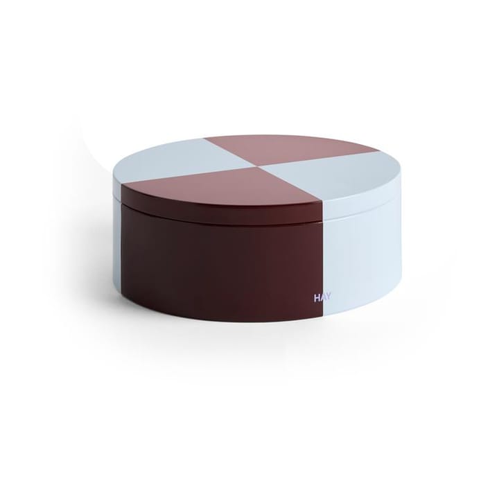 Contenitore Tin Container Round  - Burgundy-ice blue - HAY