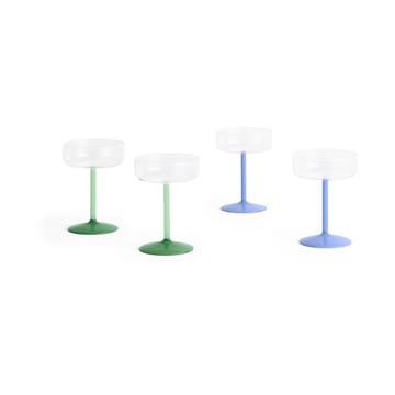 Coppa Tint, 20 cl, confezione da 2 - Trasparente-jade light blue - HAY