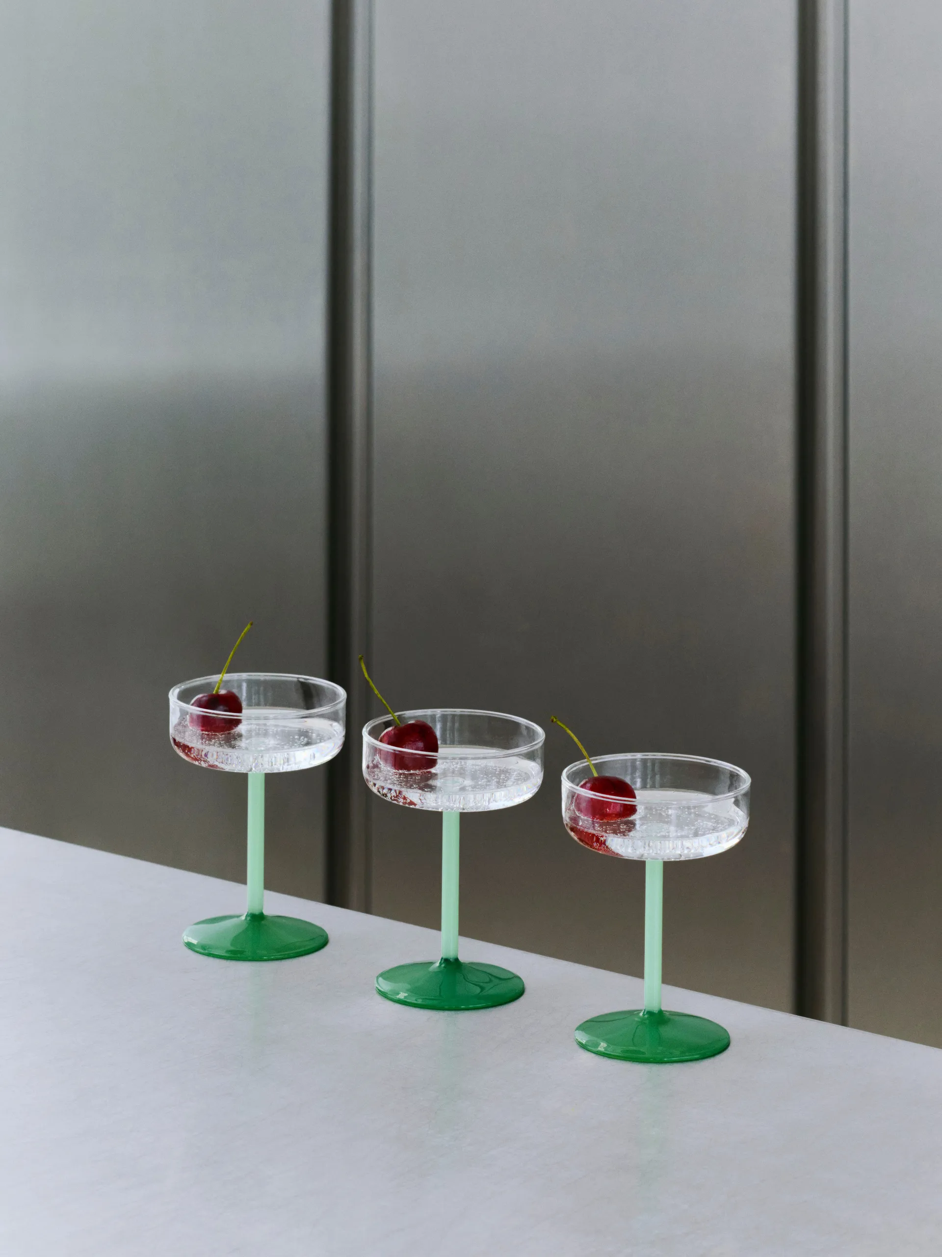 Coppa Tint, 20 cl, confezione da 2, Trasparente-jade light green-jade dark green HAY