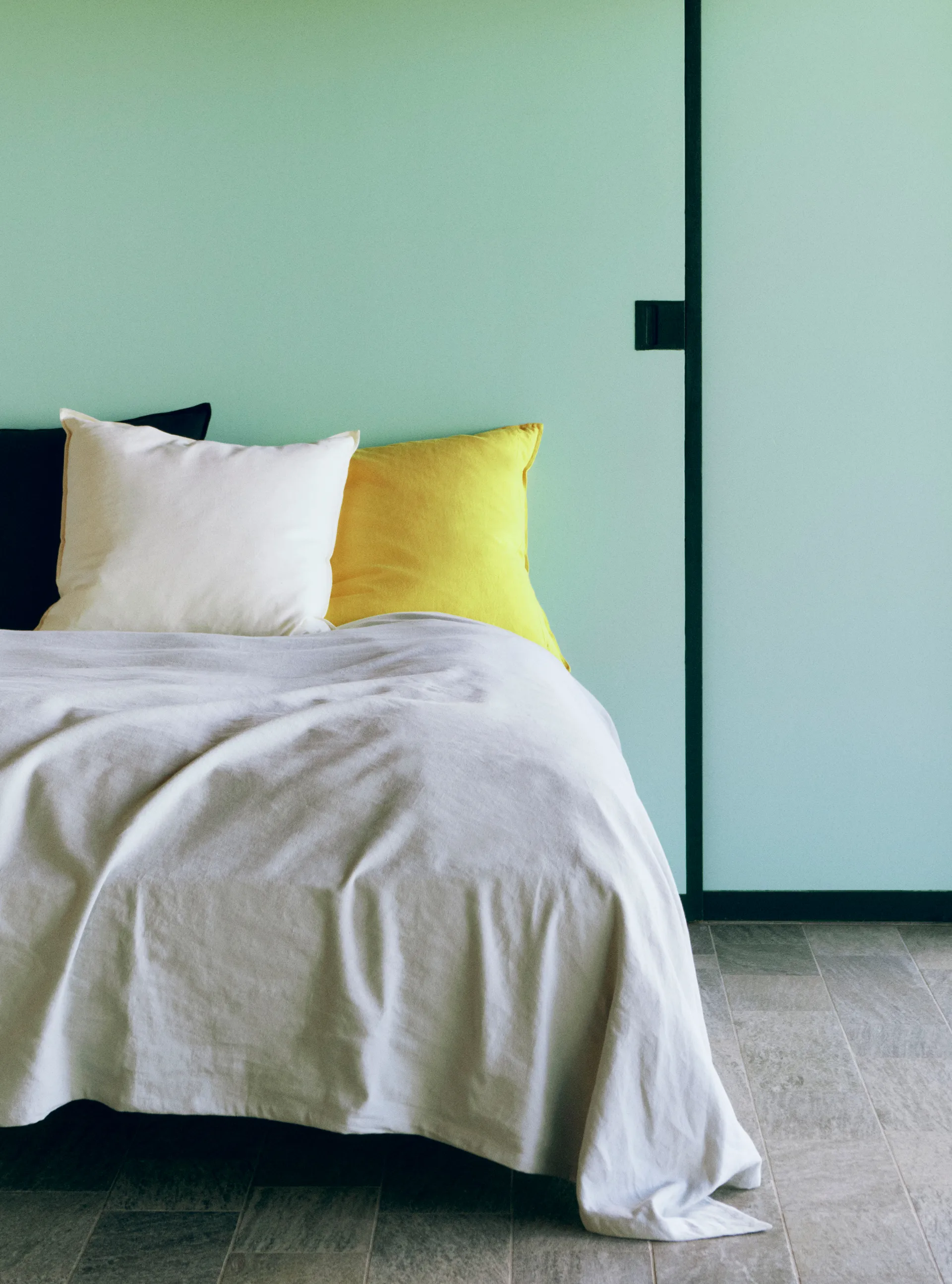 Copriletto Linen 240x260 cm, Sky grey HAY