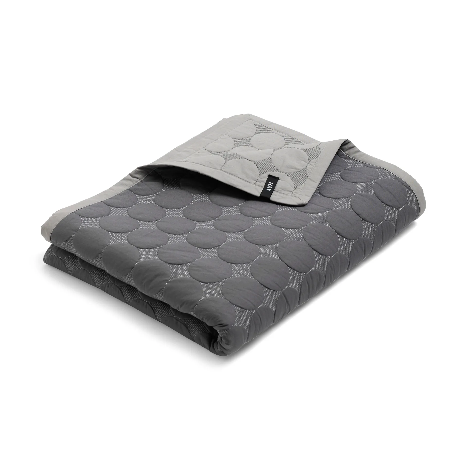 Copriletto Mega Dot organic 195x245 cm, Dark grey HAY