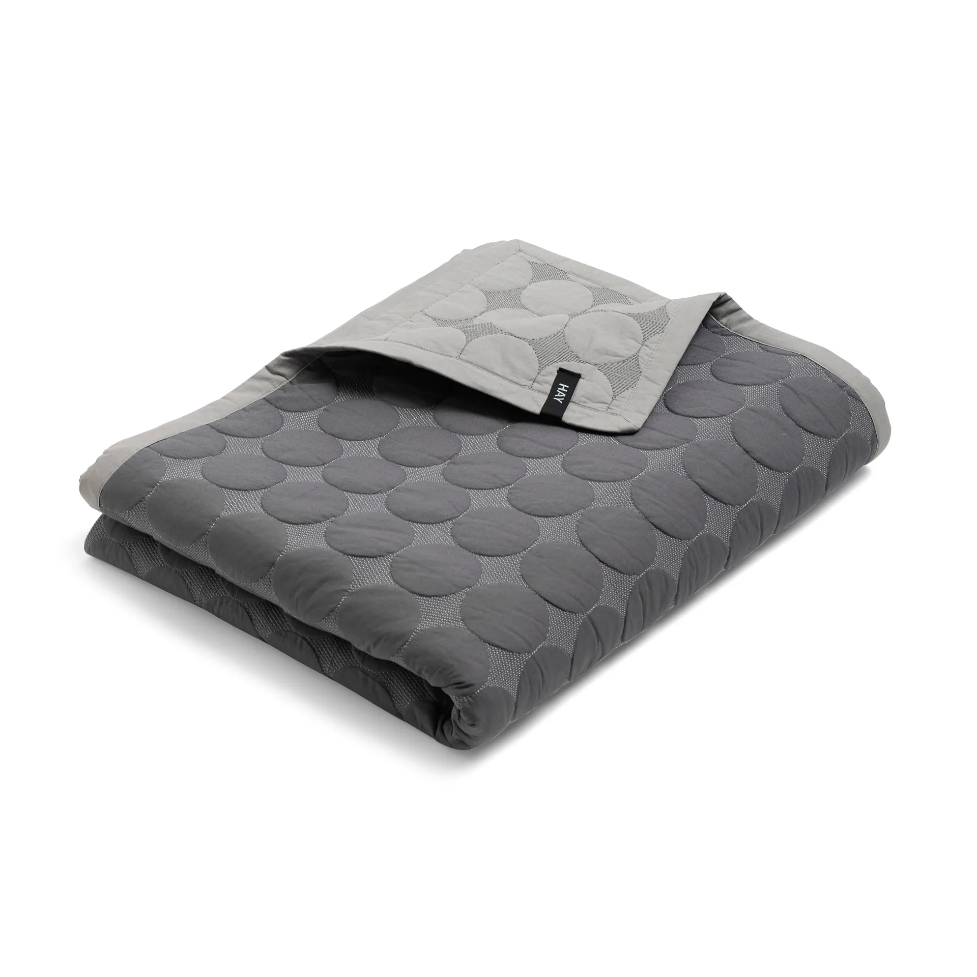 Copriletto Mega Dot organic 235x245 cm, Dark grey HAY