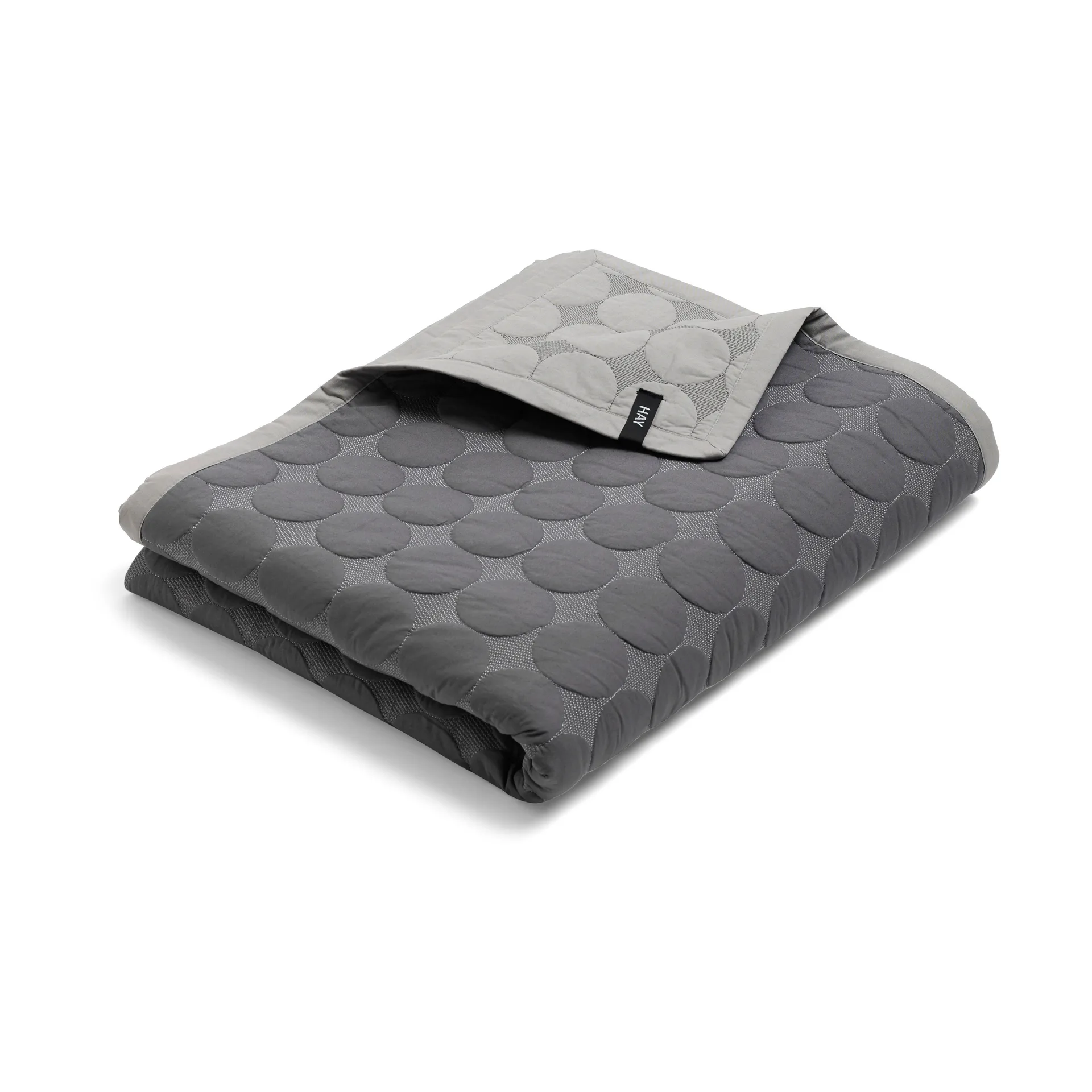 Copriletto Mega Dot organic 260x260 cm, Dark grey HAY