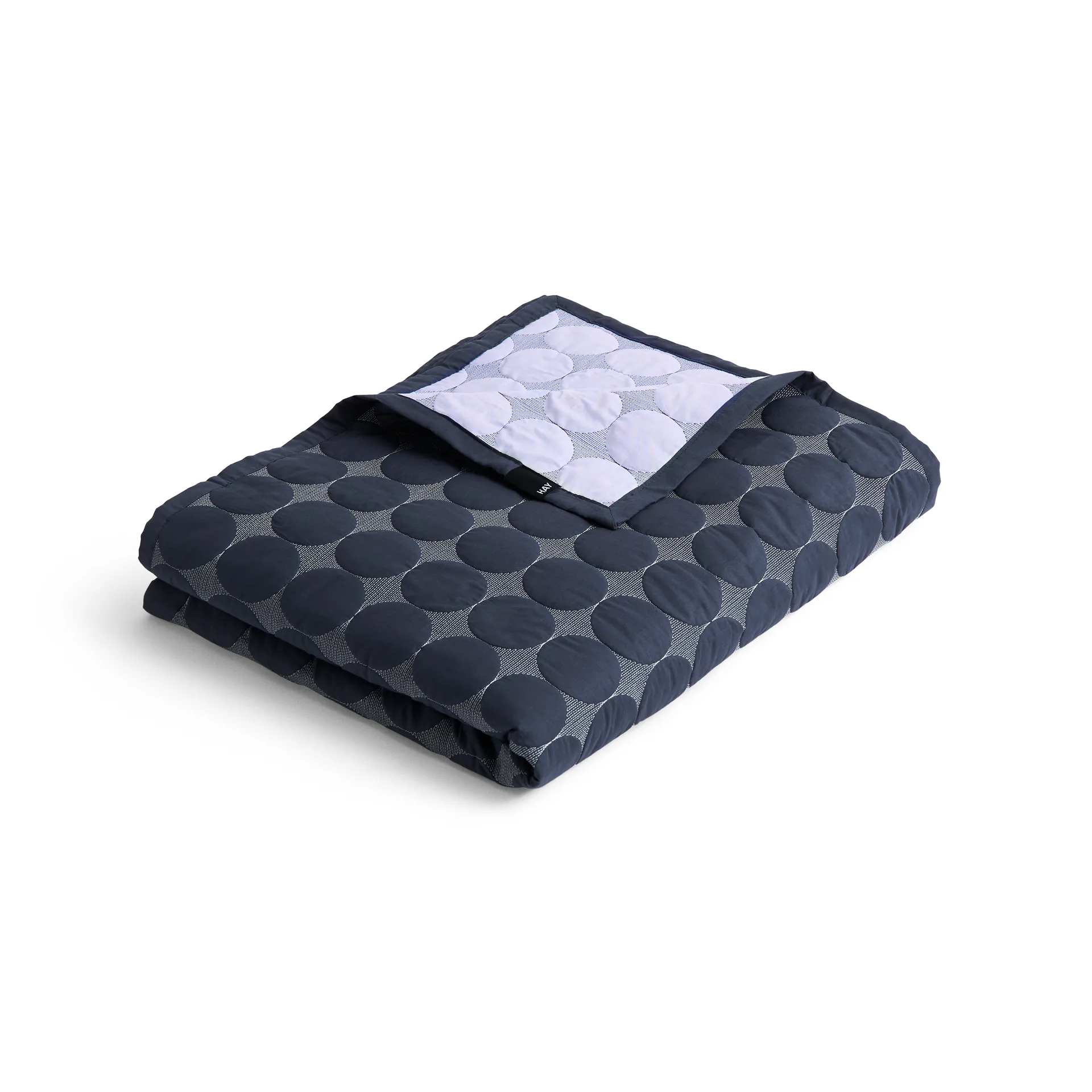 Copriletto Mega Dot organic 260x260 cm, Midnight blue HAY