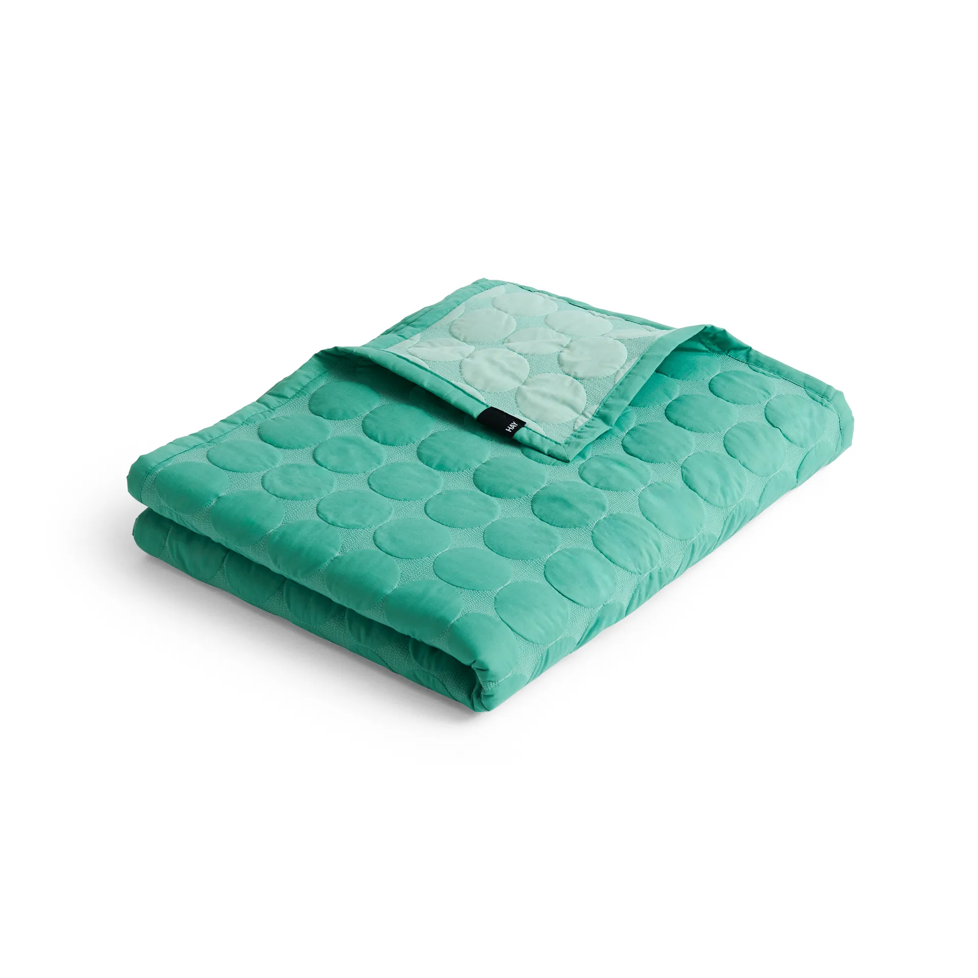 Copriletto Mega Dot organic 260x260 cm, Sea green HAY