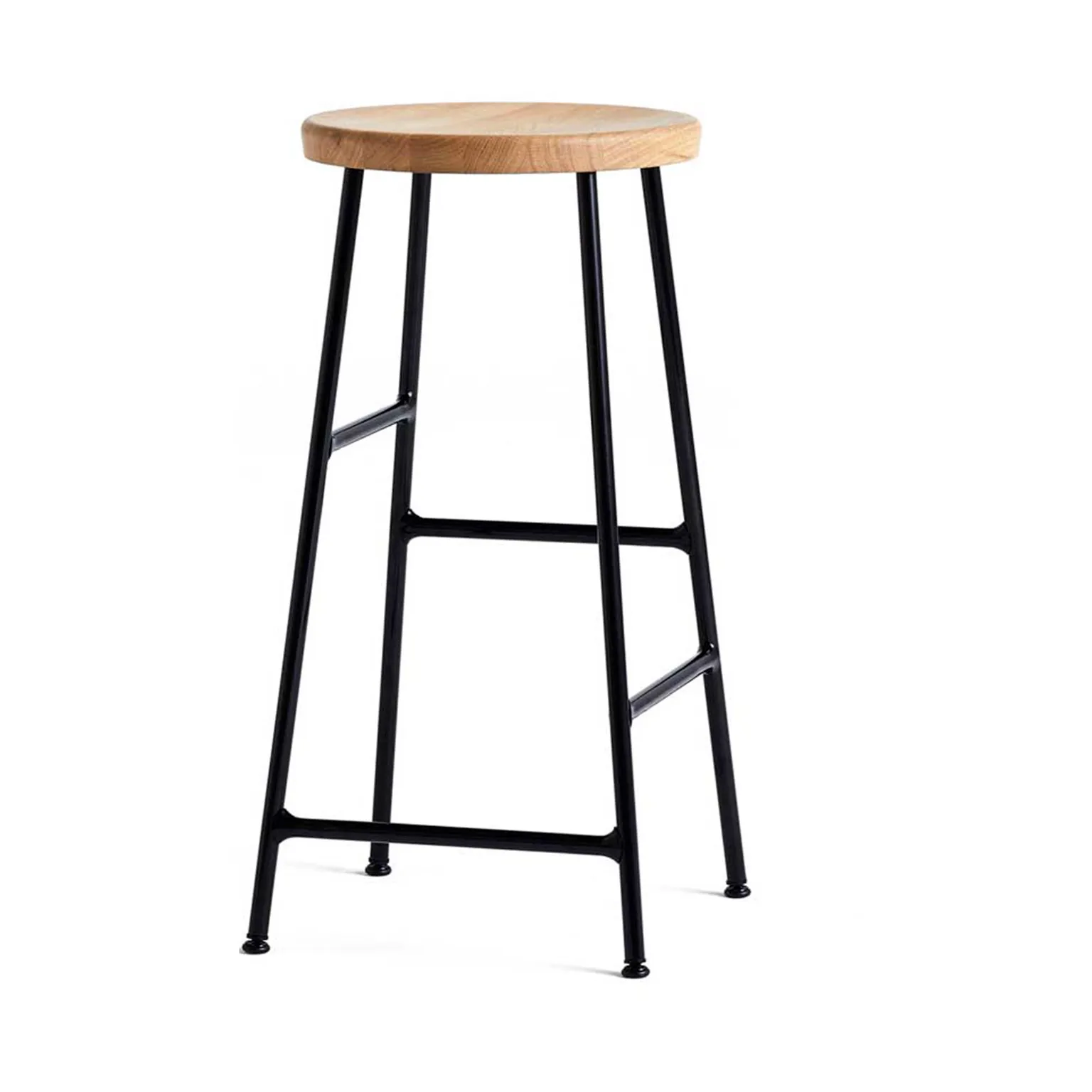 Cornet sgabello da bar rotondo 65 cm, Oiled oak-soft black HAY